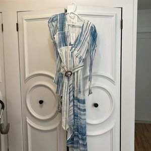 NWT Hemant & Nandita Long Sleeve High-Low Dress